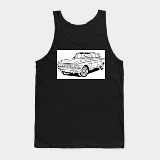 Black And White 1960's Classic Car Tank Top